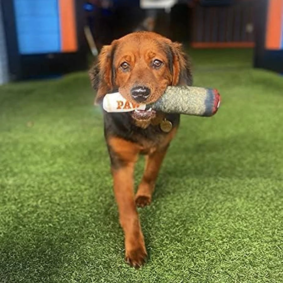 Funny Interactive Cigar Plush Dog Toy Squeaky Chew