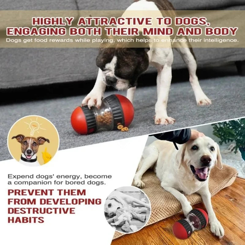 Dog Puzzle Ball Treat Dispenser Slow Feeder Bite Resistant Toy