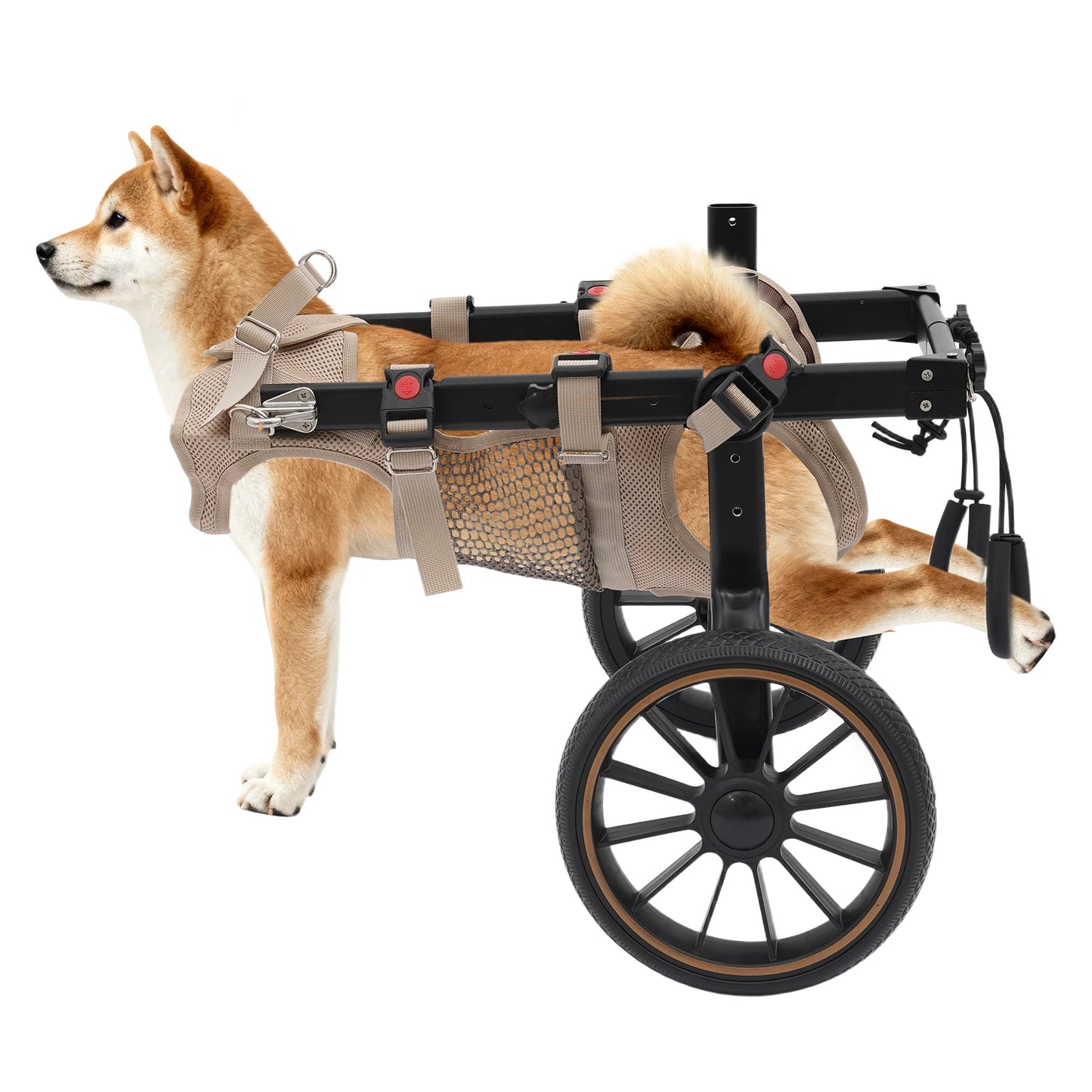 Bymaocar Adjustable Pet Trolley Dog Wheelchair for Hind-Leg Support