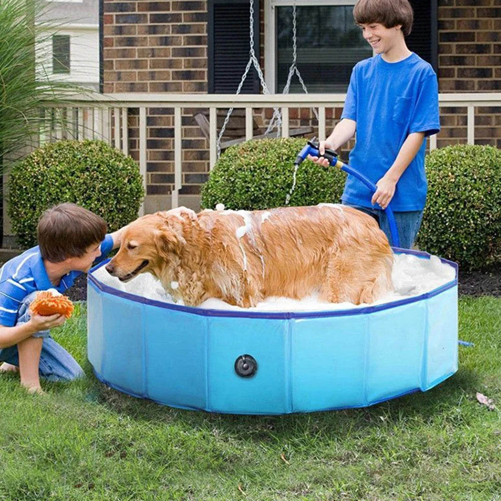 PETRAVEL Foldable Dog Pool Portable Bath Tub