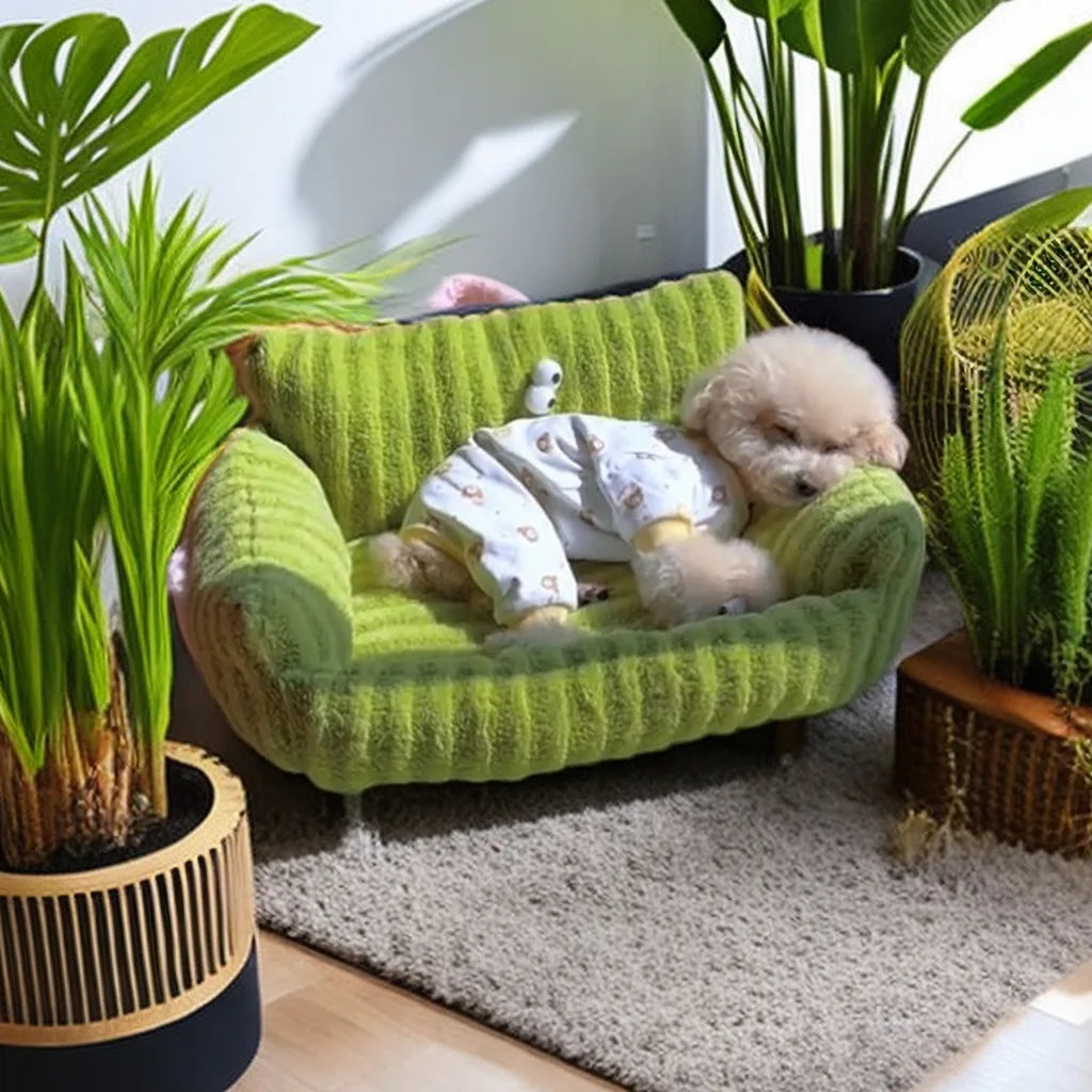 NONECN Puppy Sofa Kennel Winter Warm Pet Nest Bed Mat