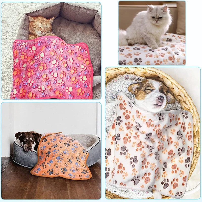 Soft Fluffy Travel Pet Blanket Mat For Dogs And Cats