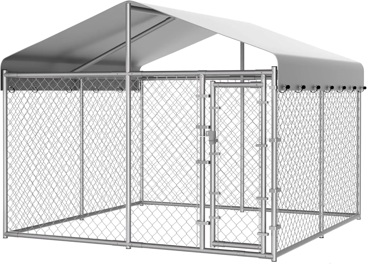 Durable Outdoor Dog Kennel With Roof Chain Link Enclosure Lock