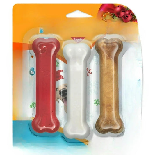 Puppy Dog Chew Toy Starter Kit With Chicken Bacon Treats