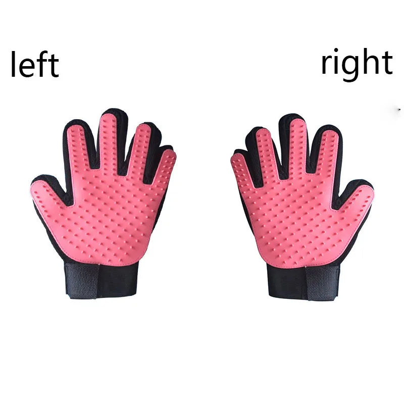 Pet Hair Glove Grooming Brush Deshedding Cats Dogs