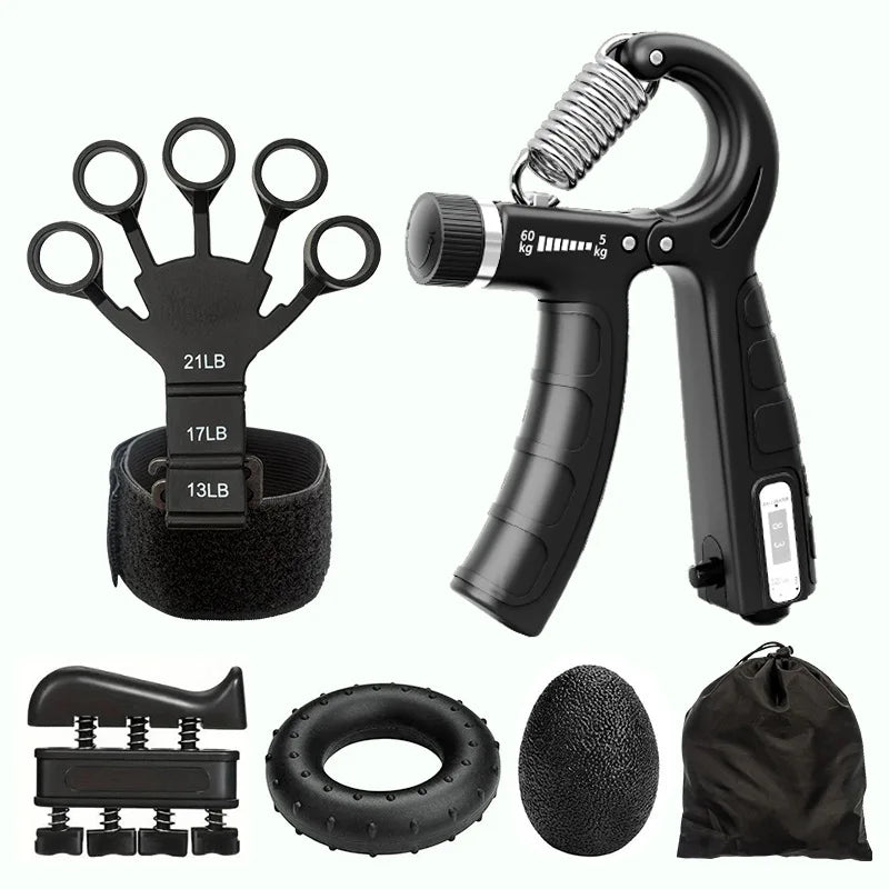 Grip Trainer Kit Strength Trainer For Muscle Building and Injury Recover Hand Rehabilitation Training Adjustable Hand Grip Sport