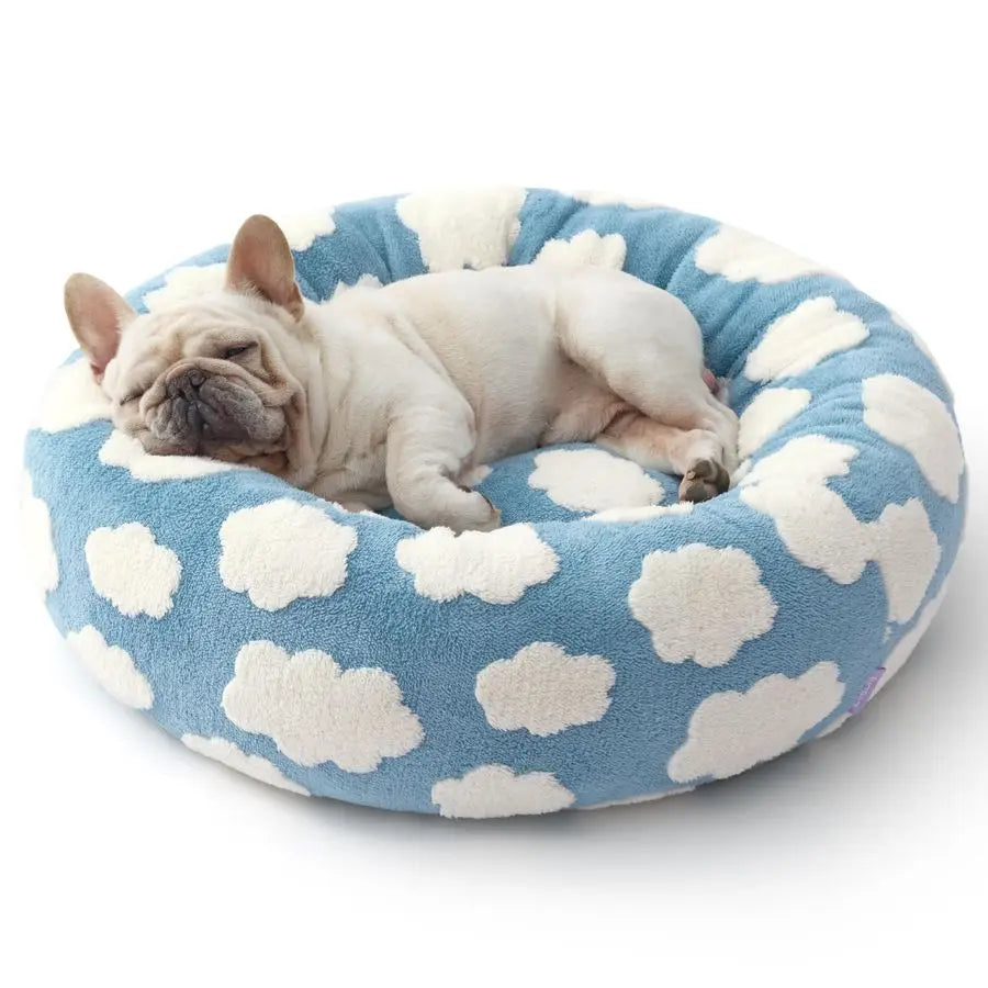 Donut Pet Bed With Washable Cover For Cats And Dogs
