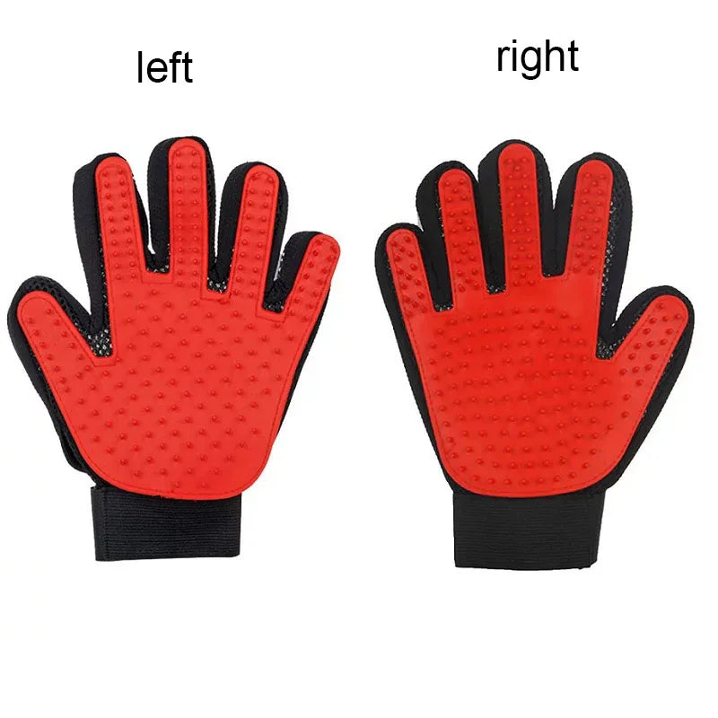 Pet Hair Glove Grooming Brush Deshedding Cats Dogs