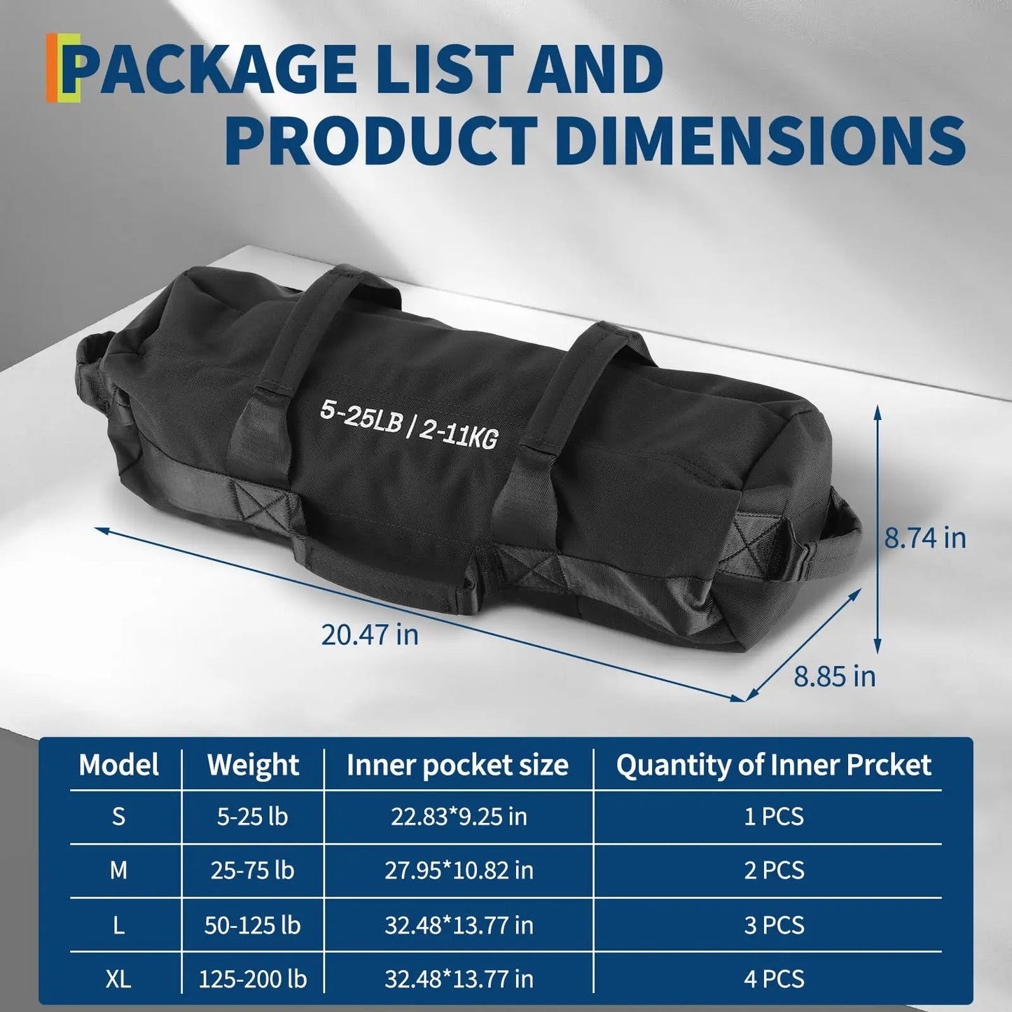 Sandbags for Workout,Adjustable Sand Bags for Fitness,Yoga, Strength Training and Full-Body Workouts
