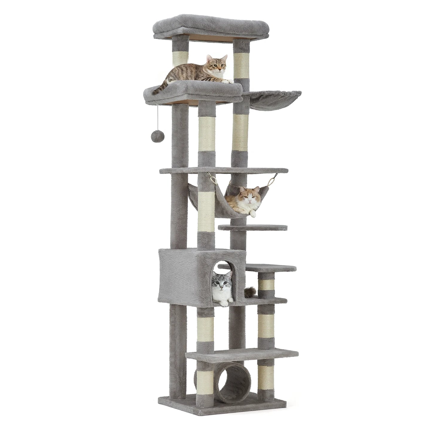 HiMISSCN Multi Level Cat Tree Tower With Scratching Posts