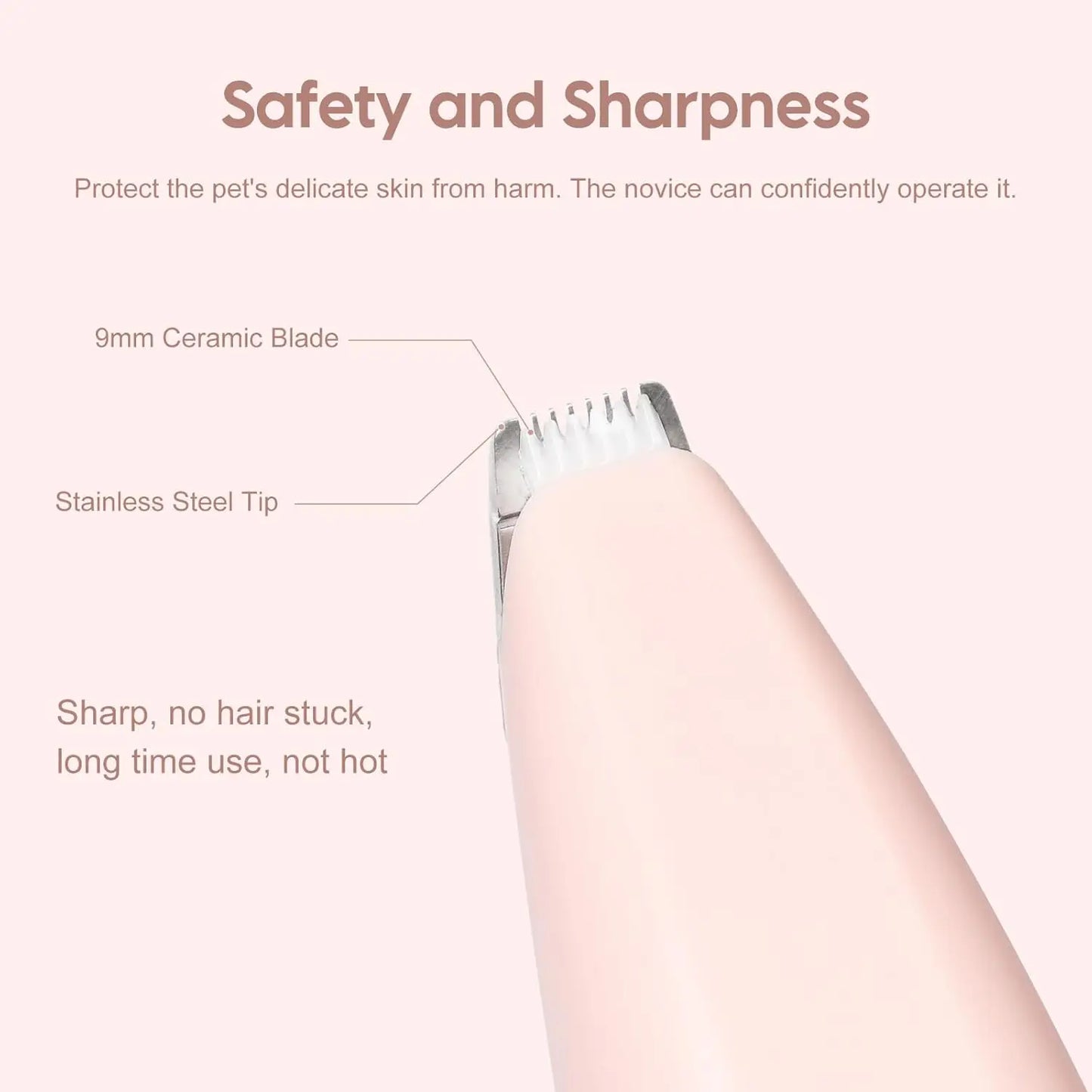 Low Noise Rechargeable Pet Shaver for Cats and Dogs