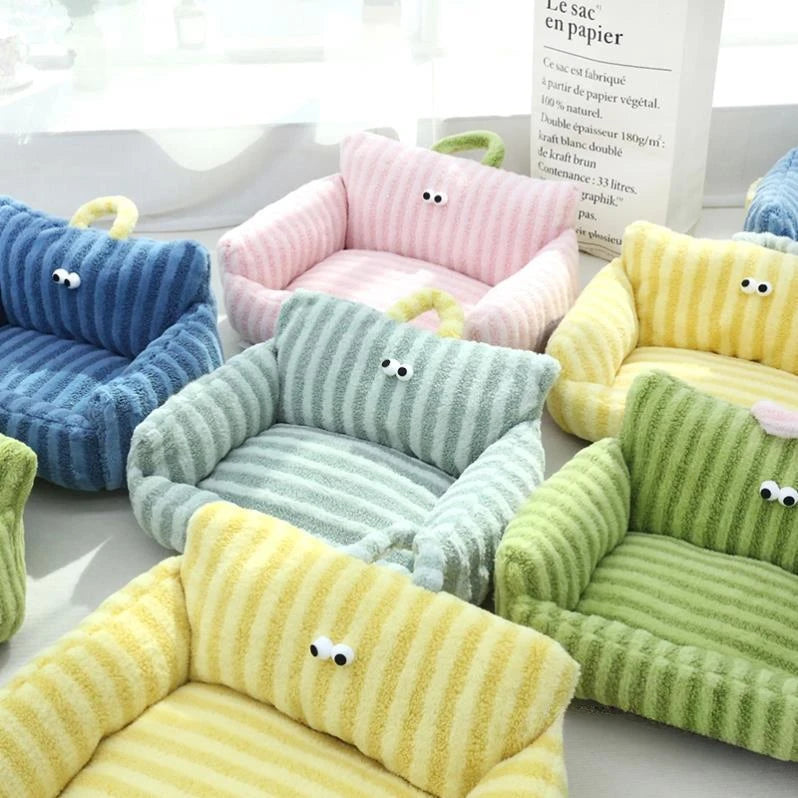 NONECN Puppy Sofa Kennel Winter Warm Pet Nest Bed Mat