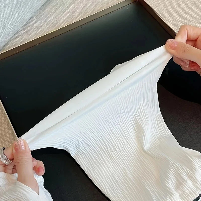 Summer Loose Ice Silk Long Sleeve Sun Protection Fingerless Gloves Elegant Breathable Sunscreen Mittens Women Clothes Accessory