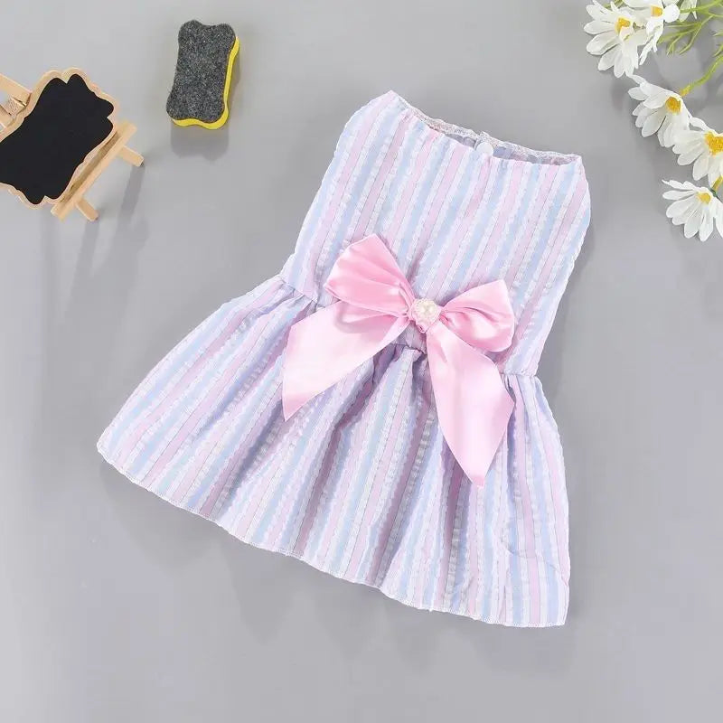 NONECN Flower Princess Dress for Small Dogs Summer Outfit