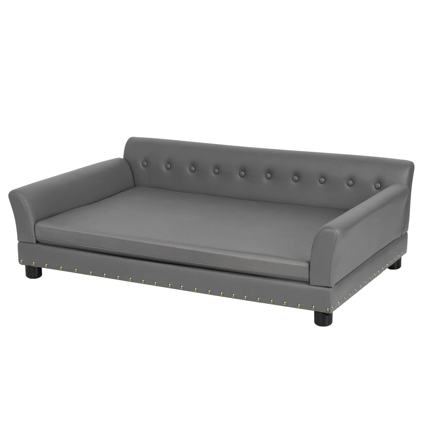 BINGOPAW Durable Elevated Dog Bed Sofa Made With Leather