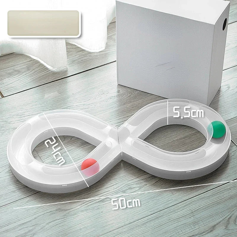 Household Cat Toy Turntable Cat Teasing Set Small Cat Tunnel Sports Stick Supplies Practice Focus Meet Nature Pet  Turntable