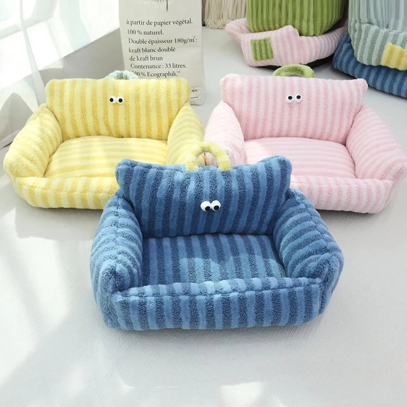 NONECN Puppy Sofa Kennel Winter Warm Pet Nest Bed Mat