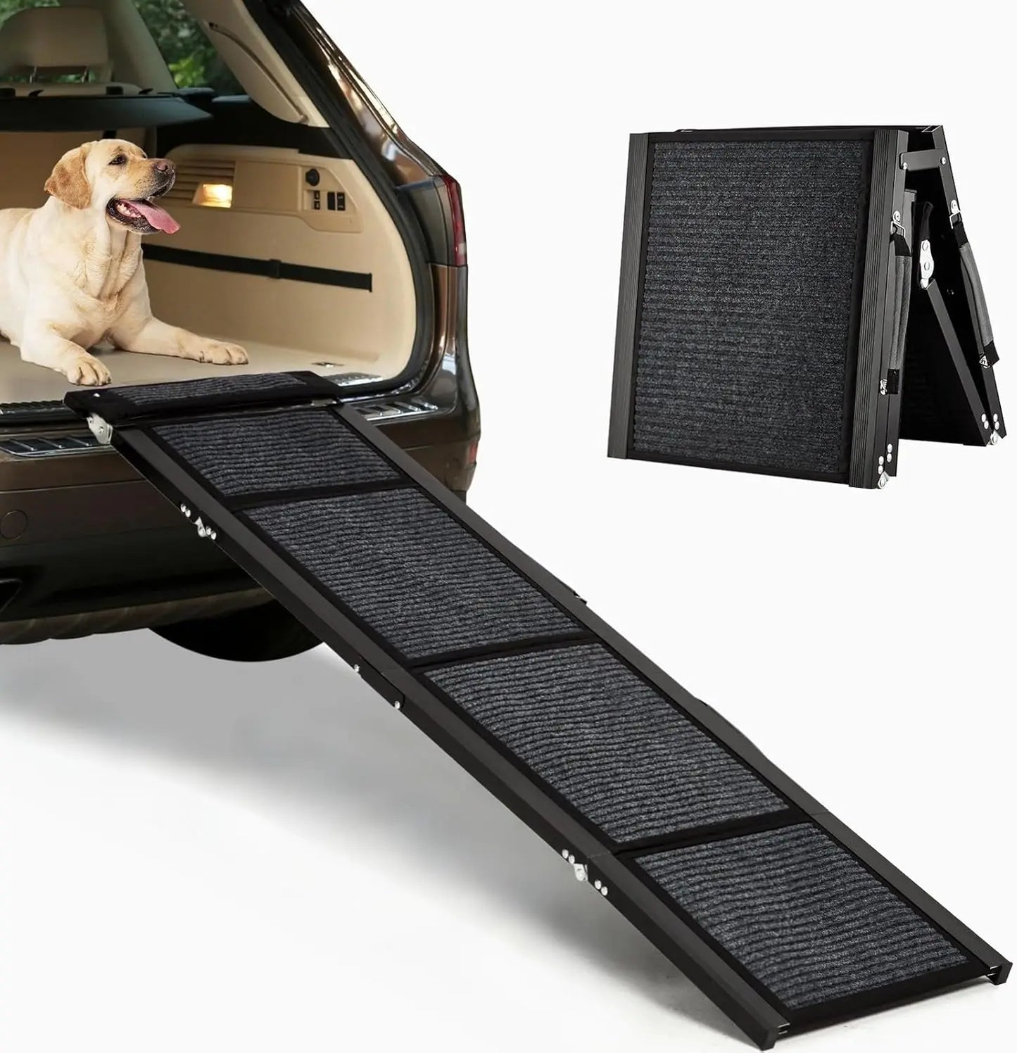 TWISTER.CK Dog Ramp For Cars Quad Fold Non Slip Ramp