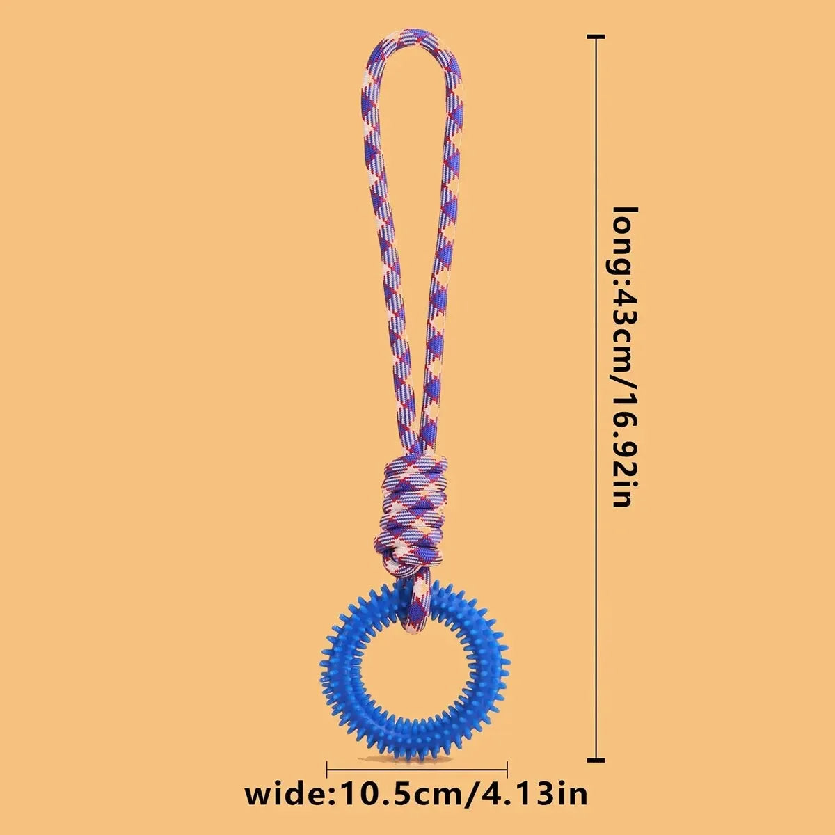 Durable Dog Chew Rope Toy With Nylon And Rubber Knot