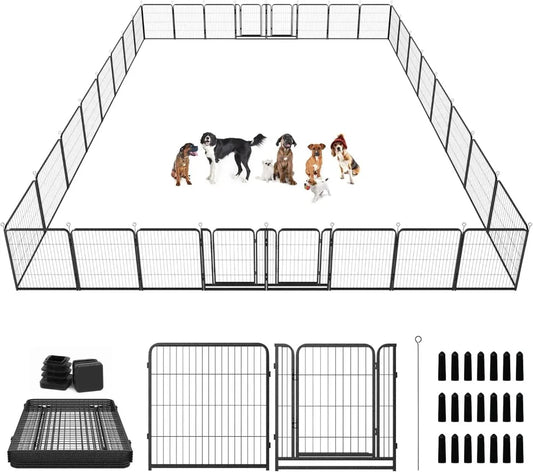 Heavy Duty Outdoor Dog Playpen With Doors And Expandable Panels