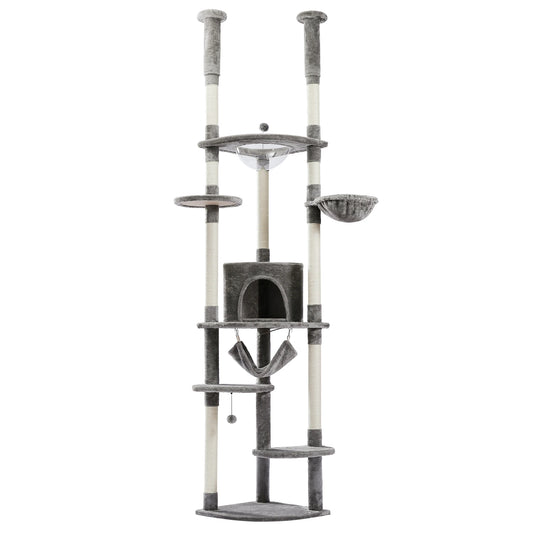 PEQULTICN Safe Adjustable Cat Tree Tower With Acrylic Perch