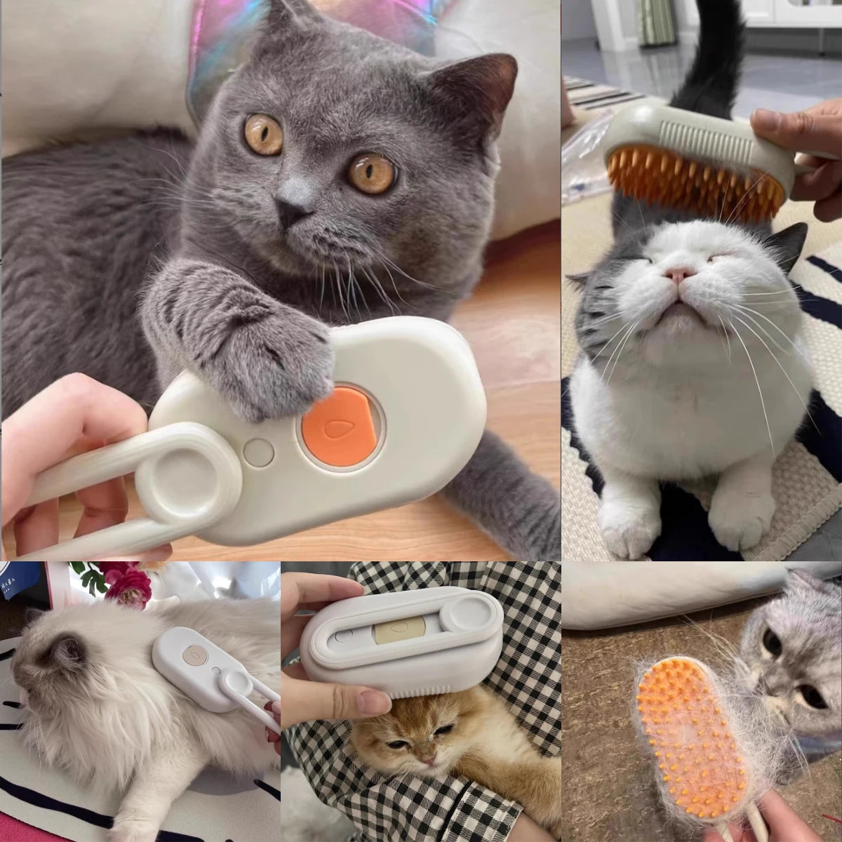 3 In 1 Electric Cat Hair Brush For Professional Grooming
