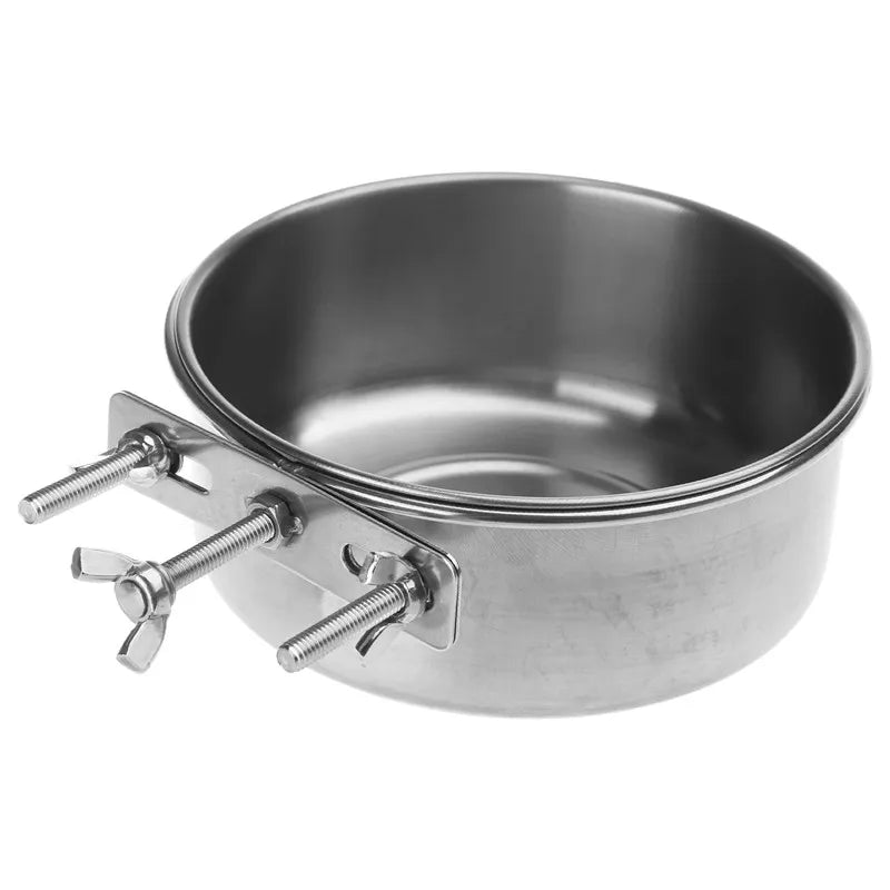 Stainless Steel Hanging Pet Bowls for Dogs and Cats