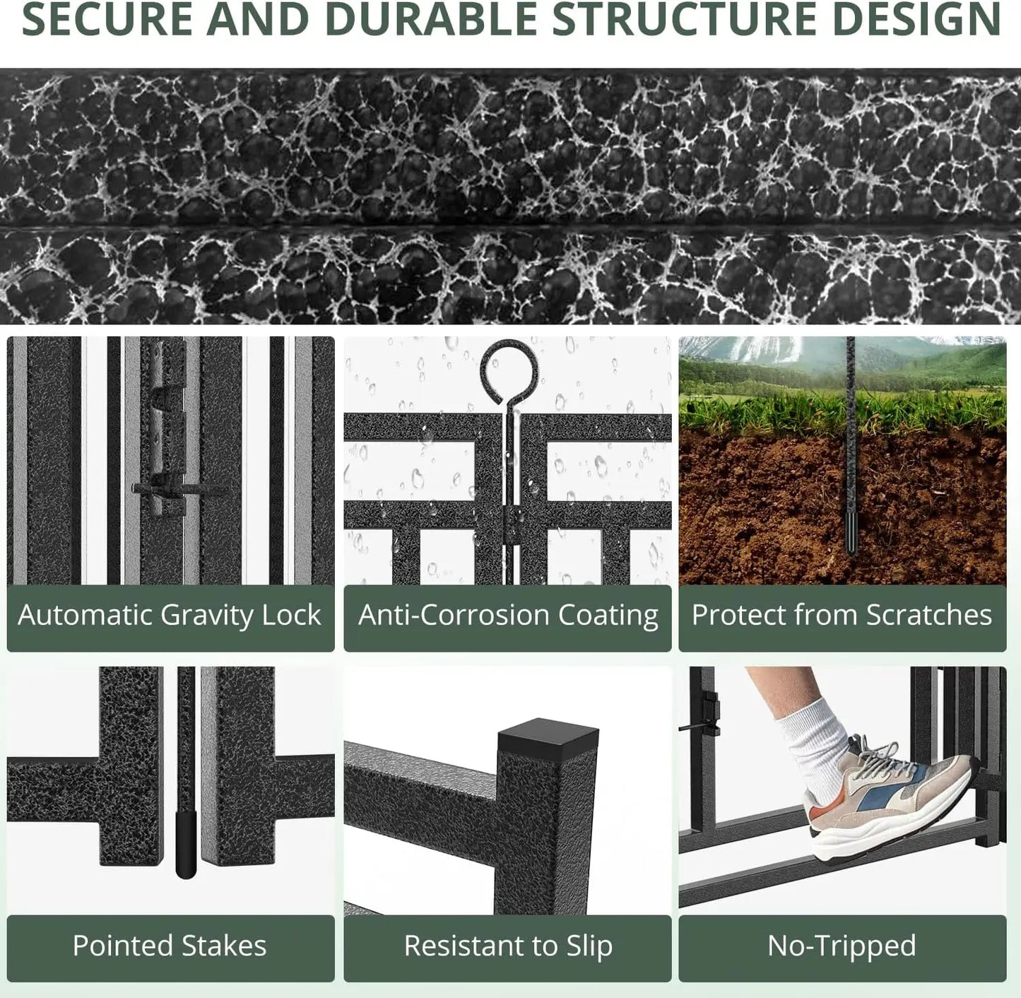Dog Fence Outdoor Indoor, 40" Inch Height 16 Panels Dog Playpen for Large/Medium/Small Dogs Metal Dog Pen for Yard Camping