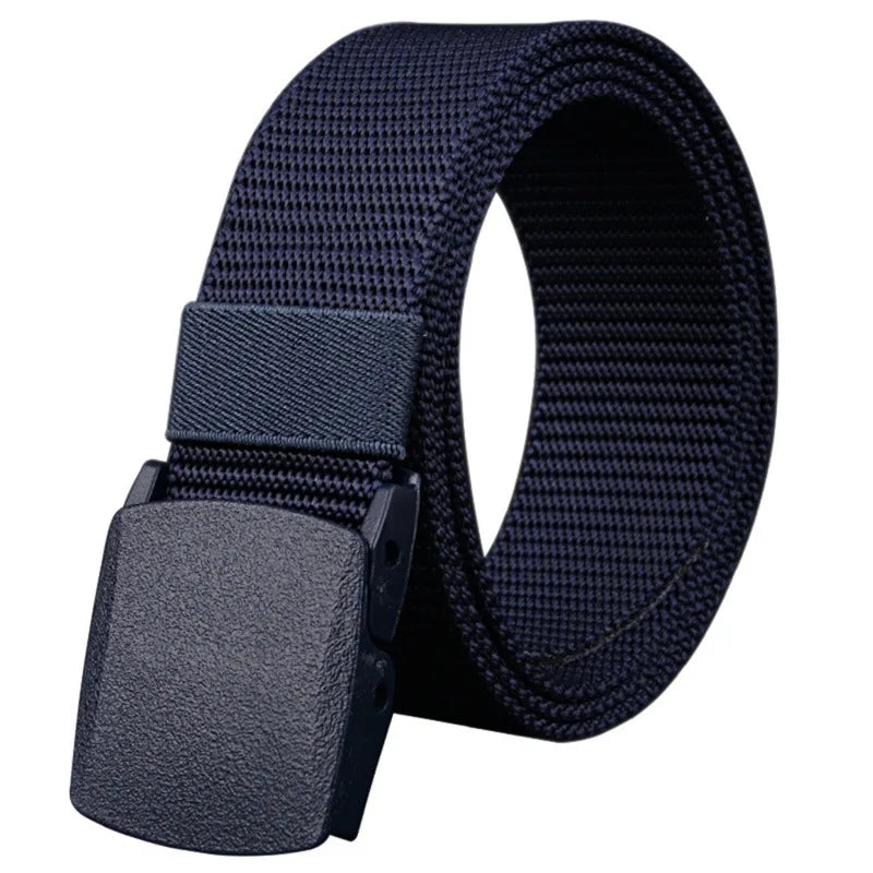 Military Men Belt 2024 Army Belts Adjustable Belt Men Outdoor Travel Tactical Waist Belt with Plastic Buckle for Pants 120cm