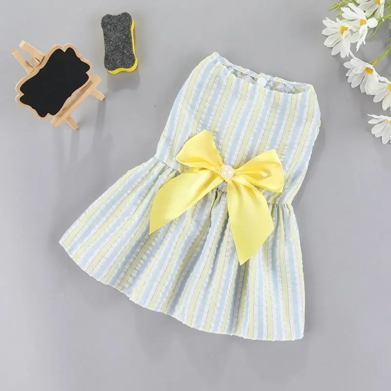 NONECN Flower Princess Dress for Small Dogs Summer Outfit