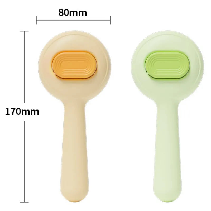 Self-Cleaning Cat Brush For Gentle Pet Hair Removal And Grooming