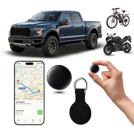 Mini GPS Tracker for Vehicles Hidden - No Monthly Fee Real Time Car Tracker Device Works with Find My iOS, Tracking Device for K