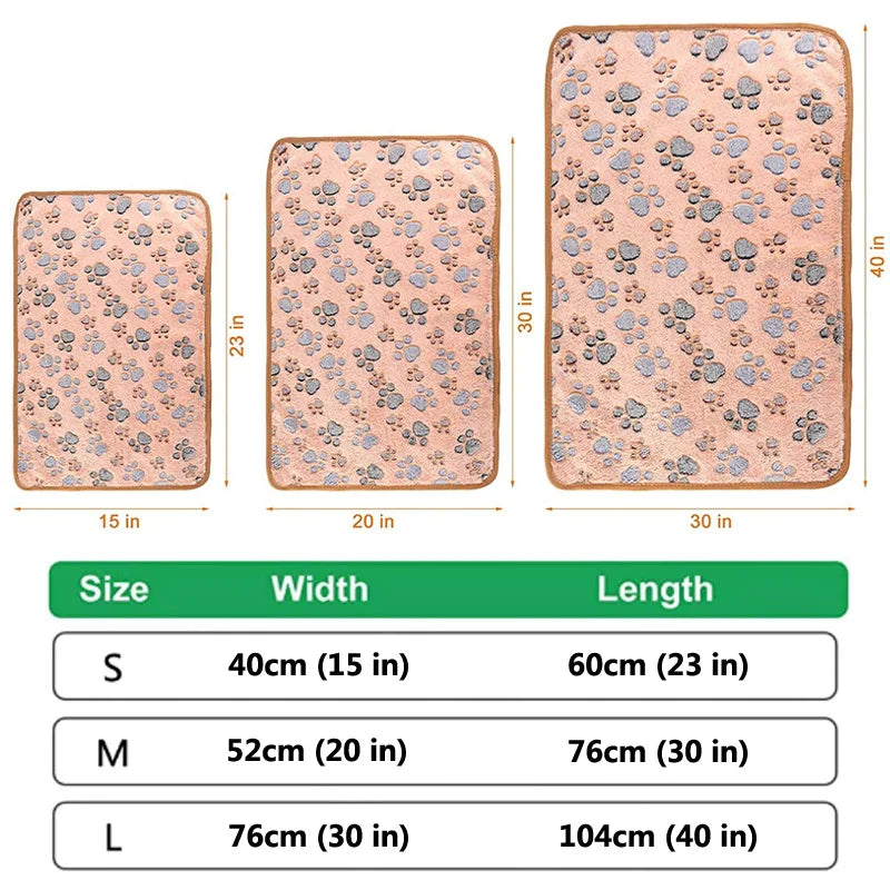 Soft Fluffy Travel Pet Blanket Mat For Dogs And Cats