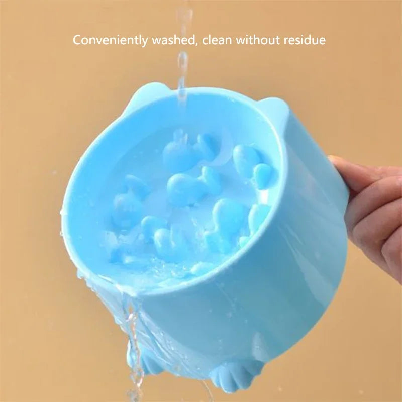 Cat Slow Feeder Bowl Anti Choking High Neck Design