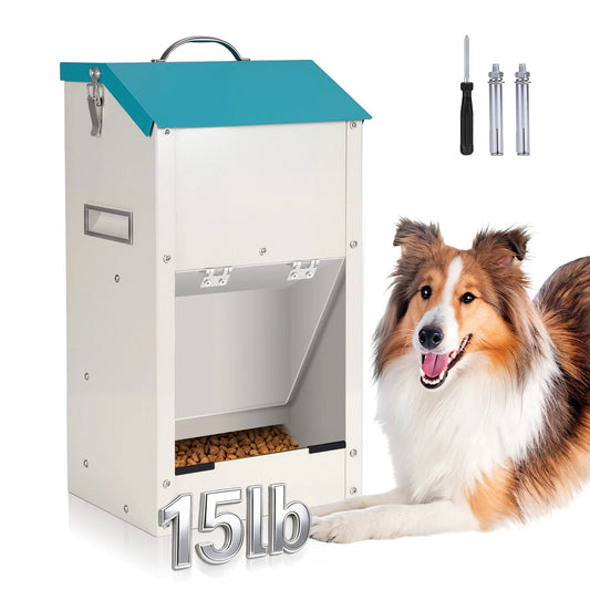 Heavy Duty Galvanized Steel Pet Gravity Feeder Trough