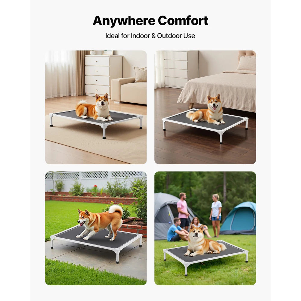 Ye Elevated Dog Bed for Large Dogs: Portable Raised Dog Cot with Teslin Mesh