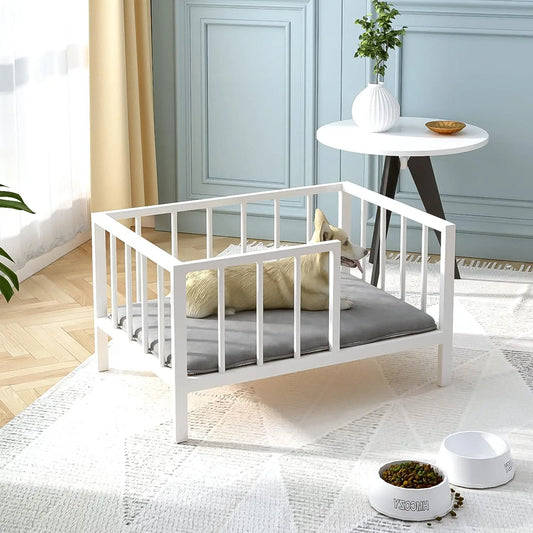 Elevated Dog Bed With Rails Metal Frame