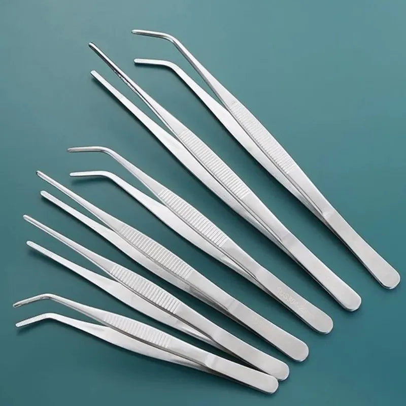 ShengmeiYu Stainless Steel Elbow Tweezers Non Slip Aquarium Forceps