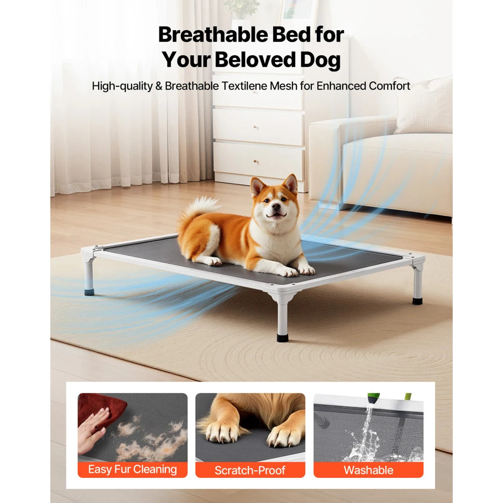 Ye Elevated Dog Bed for Large Dogs: Portable Raised Dog Cot with Teslin Mesh