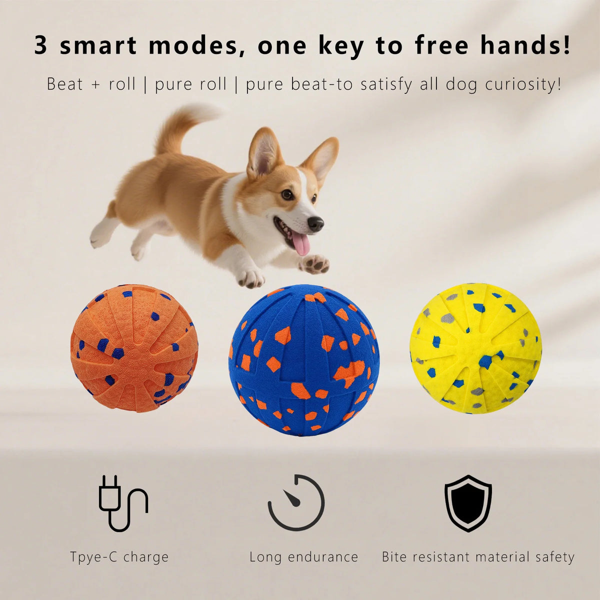 Booteely Interactive Automatic Moving Dog Ball Toy For Active Pets